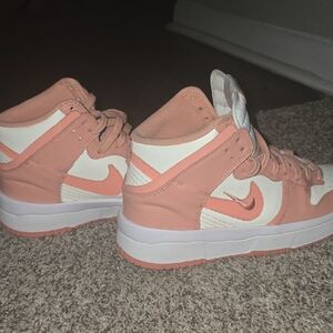 Nike High-Top Sneakers in Coral and White